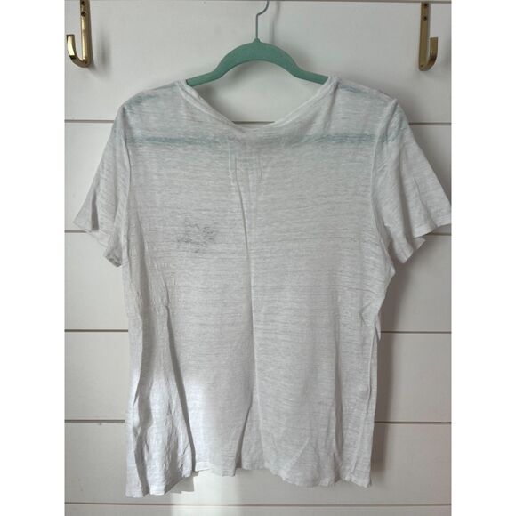 ✨ Christian Siriano 100% Linen embroidered tee✨  - Picture 2 of 3